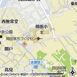 愛知県知多市岡田（段戸坊）周辺の地図