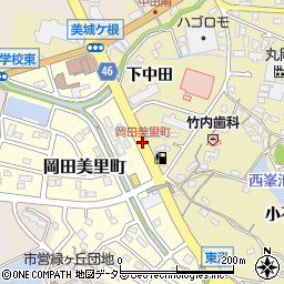 岡田美里町周辺の地図