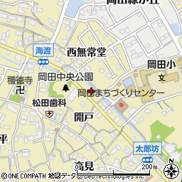 愛知県知多市岡田西無常堂70周辺の地図
