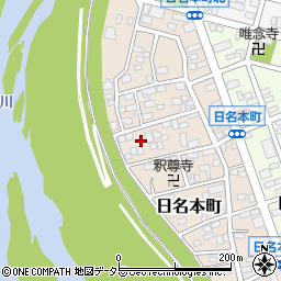愛知県岡崎市日名本町周辺の地図