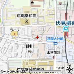 京都府京都市伏見区深草フケノ内町5-7周辺の地図