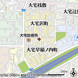 京都府京都市山科区大宅早稲ノ内町11周辺の地図