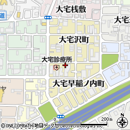 京都府京都市山科区大宅早稲ノ内町6周辺の地図