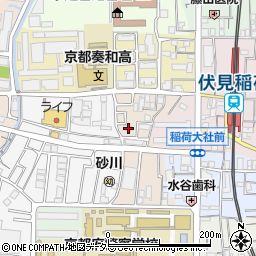 京都府京都市伏見区深草フケノ内町5-25周辺の地図