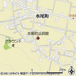 水尾町公民館周辺の地図