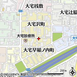 京都府京都市山科区大宅早稲ノ内町37周辺の地図