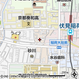 京都府京都市伏見区深草フケノ内町5周辺の地図