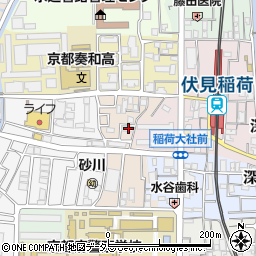 京都府京都市伏見区深草フケノ内町5-5周辺の地図