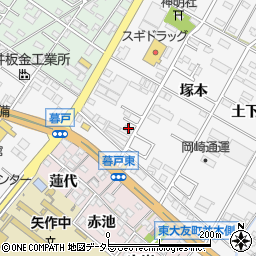 愛知県岡崎市東大友町堀所26周辺の地図