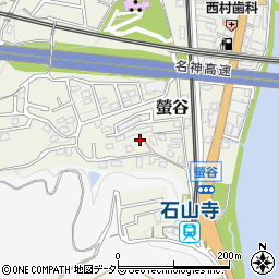 滋賀県大津市螢谷周辺の地図