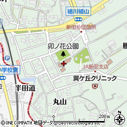 東浦町役場　緒川新田児童館周辺の地図