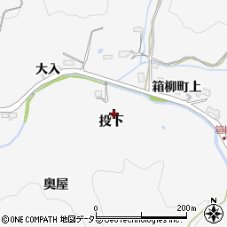 愛知県岡崎市箱柳町投下周辺の地図