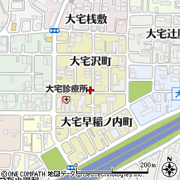 京都府京都市山科区大宅沢町185周辺の地図