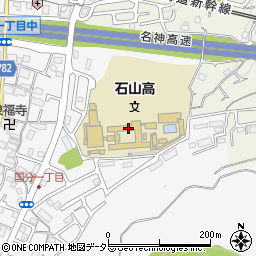 石山高等学校　２学年担任周辺の地図