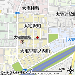 京都府京都市山科区大宅沢町153周辺の地図