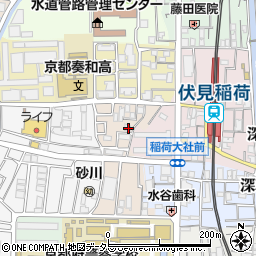 京都府京都市伏見区深草フケノ内町5-3周辺の地図