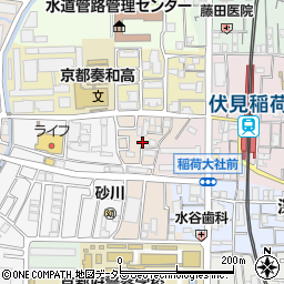 京都府京都市伏見区深草フケノ内町5-10周辺の地図