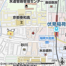 京都府京都市伏見区深草フケノ内町5-12周辺の地図