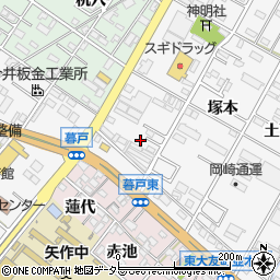 愛知県岡崎市東大友町堀所27周辺の地図