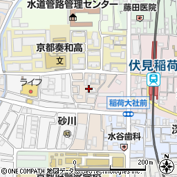 京都府京都市伏見区深草フケノ内町5-11周辺の地図