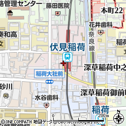 BBP京阪伏見稲荷駅前パーキング【軽専用】周辺の地図
