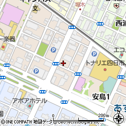 三重県四日市市安島周辺の地図