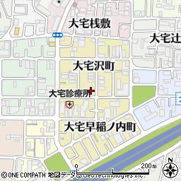 京都府京都市山科区大宅沢町187周辺の地図