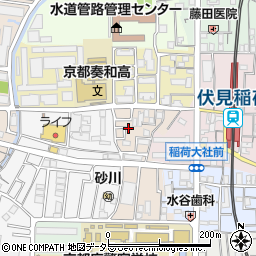 京都府京都市伏見区深草フケノ内町5-24周辺の地図