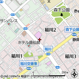 静岡県静岡市駿河区稲川周辺の地図