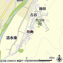 兵庫県川辺郡猪名川町清水東垣内周辺の地図