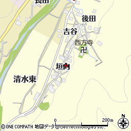 兵庫県猪名川町（川辺郡）清水東（垣内）周辺の地図