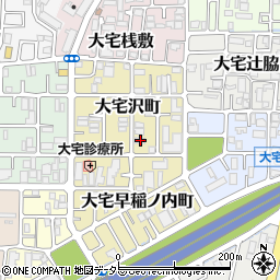 京都府京都市山科区大宅沢町155周辺の地図