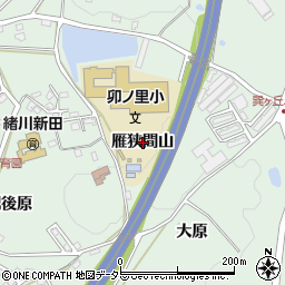 愛知県知多郡東浦町緒川雁狭間山周辺の地図