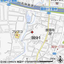 滋賀県大津市国分1丁目29周辺の地図