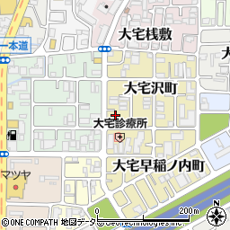 京都府京都市山科区大宅沢町223周辺の地図