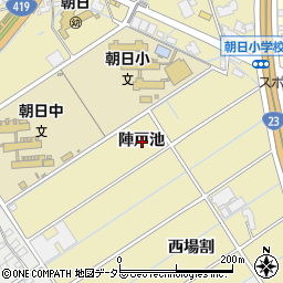 愛知県刈谷市野田町陣戸池周辺の地図