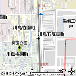 京都府京都市西京区川島五反長町周辺の地図