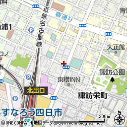 ヤマコー 四日市周辺の地図