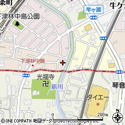 京都府京都市西京区下津林南中島町158周辺の地図
