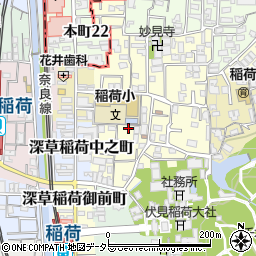 京都府京都市伏見区深草開土町26周辺の地図