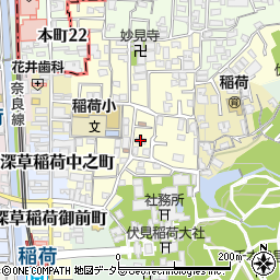 京都府京都市伏見区深草開土町65-6周辺の地図