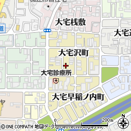 京都府京都市山科区大宅沢町198周辺の地図