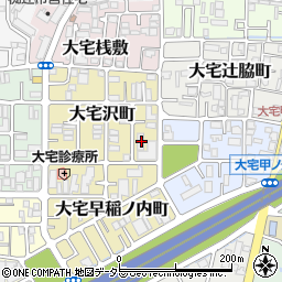京都府京都市山科区大宅沢町107周辺の地図