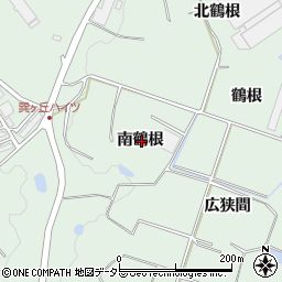 愛知県知多郡東浦町緒川南鶴根周辺の地図