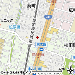 愛知県岡崎市葵町1周辺の地図