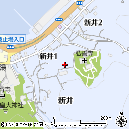 静岡県伊東市新井1丁目周辺の地図