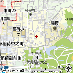 京都府京都市伏見区深草開土町66-11周辺の地図