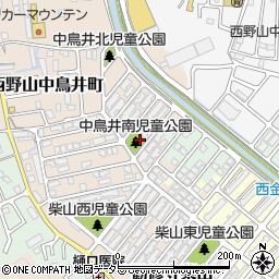 中鳥井南公園周辺の地図
