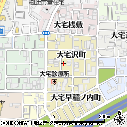 京都府京都市山科区大宅沢町202周辺の地図