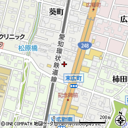愛知県岡崎市葵町1-7周辺の地図